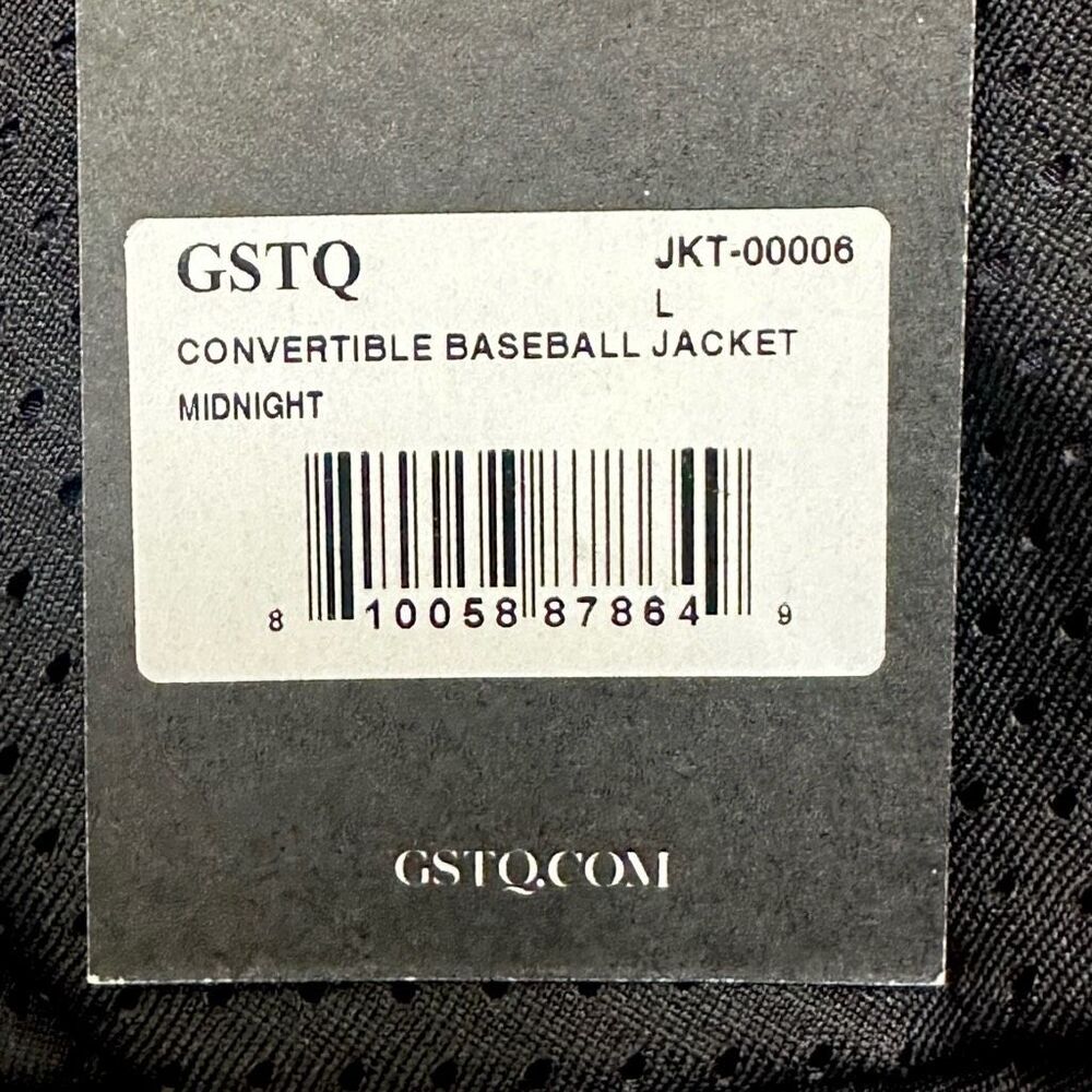 GSTQ Convertible Baseball Jacket - Midnight - Size Large - Picture 10 of 12